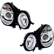 2004 Mercedes Benz E500 - Driver and Passenger Side Halogen Headlight, With bulb(s),  Chassis Code 211.070, OE Replacement, Sedan, CAPA Certified