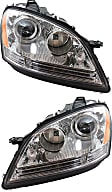 2007 Mercedes Benz ML320 - Driver and Passenger Side Halogen Headlight, With bulb(s), For Models Without Special Model "Grand Edition", Up to Chassis No. A 453758, OE Replacement