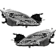 Driver and Passenger Side Halogen Headlight, Without bulb(s), OE Replacement