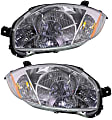 Driver and Passenger Side Headlights, with Bulbs, Halogen, Convertible/Hatchback