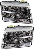 Driver and Passenger Side Halogen Headlight, With bulb(s), OE Replacement, CAPA Certified