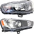 Driver and Passenger Side Halogen Headlight, With bulb(s), OE Replacement, CAPA Certified
