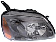 2004-2012 Mitsubishi Galant - Driver and Passenger Side Headlights, with Bulbs, Halogen, Standard Type