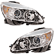2008-2011 Mercedes Benz C300 - Driver and Passenger Side Halogen Headlight, With bulb(s), OE Replacement