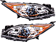 Driver and Passenger Side Headlights, with Bulbs, Halogen, Hatchback, 6-Speed