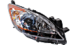 Driver and Passenger Side Headlights, with Bulbs, Halogen, Hatchback, 6-Speed