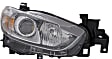 Driver and Passenger Side Headlights, with Bulbs, Halogen, For Models without HID Option, with wiring harness