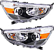 Driver and Passenger Side Headlights, with Bulbs, Halogen, with wiring harness
