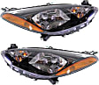 Driver and Passenger Side Headlights, with Bulbs, Halogen, with wiring harness