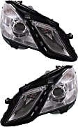 2010-2013 Mercedes Benz E550 - Driver and Passenger Side Halogen Headlights, With bulb, (Sedan, Without Corner Light)/Wagon, For Models Without HID Option, Without Premium Package