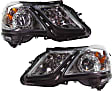 2010-2013 Mercedes Benz E350 - Driver and Passenger Side Halogen Headlights, With bulb, (Sedan, Without Corner Light)/Wagon, For Models Without HID Option, Without Premium Package, CAPA Certified