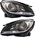 2012-2015 Mercedes Benz C250 - Driver and Passenger Side Headlights, with Bulbs, Halogen, Coupe, without corner light