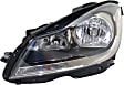 2012-2015 Mercedes Benz C250 - Driver and Passenger Side Headlights, with Bulbs, Halogen, Coupe, without corner light, CAPA Certified