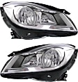 2014 Mercedes Benz C350 - Driver and Passenger Side Halogen Headlight, With bulb(s), OE Replacement, Sedan