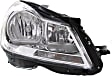 2014 Mercedes Benz C350 - Driver and Passenger Side Halogen Headlight, With bulb(s), OE Replacement, Sedan