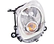 Driver and Passenger Side Headlights, with Bulbs, Halogen, with white turn signal light, CAPA Certified