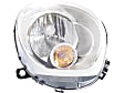 Driver and Passenger Side Headlights, with Bulbs, Halogen, with white turn signal light, CAPA Certified