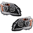 Driver and Passenger Side Headlights, with Bulbs, Halogen, 4-Door, Sport Utility