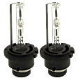 Driver and Passenger Side HID/Xenon D2S Headlight Bulb Low Beam, Set of 2