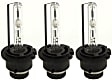 Driver and Passenger Side HID/Xenon D2S Headlight Bulb Low Beam, Set of 3