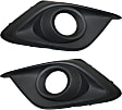 Front, Driver and Passenger Side Fog Light Trims, Textured Black, For Models Without Chrome Trim Ring