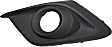 Front, Driver and Passenger Side Fog Light Trims, Textured Black, For Models Without Chrome Trim Ring