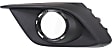 Front, Driver and Passenger Side Fog Light Trims, Black, For Models with Chrome Trim Ring
