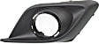 Front, Driver and Passenger Side Fog Light Trims, Black, For Models with Chrome Trim Ring