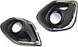 Front, Driver and Passenger Side Fog Light Trims, Chrome