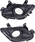 Front, Driver and Passenger Side Fog Light Trims, Textured Black, For Models Without LED Lights