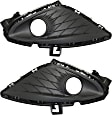 Front, Driver and Passenger Side Fog Light Trims, Textured Black