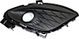Front, Driver and Passenger Side Fog Light Trims, Textured Black