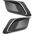 Fog Light Cover - Front, Driver and Passenger Side, Textured Black