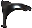 Front, Driver and Passenger Side Fenders, With stone guard provision, Without turn signal light hole, Hatchback/Sedan, CAPA CERTIFIED
