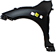 Front, Driver and Passenger Side Fenders, With stone guard provision, Without turn signal light hole, Hatchback/Sedan, CAPA CERTIFIED