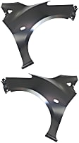 Front, Driver and Passenger Side Fenders, With turn signal light hole, CAPA CERTIFIED