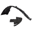 Front, Driver and Passenger Side, Front Lower Section Fender Liner, Guard Extension, Without Insulation Foam