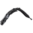 Front, Driver and Passenger Side, Front Lower Section Fender Liner, Guard Extension, Without Insulation Foam