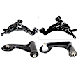 Front, Driver and Passenger Side, Upper and Lower Control Arm