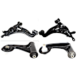 Front, Driver and Passenger Side, Upper and Lower Control Arm