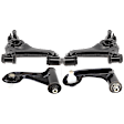 Front, Driver and Passenger Side, Upper and Lower Control Arm