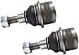 Front, Driver and Passenger Side, Lower, Rearward Ball Joints
