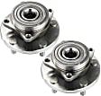 Front, Driver and Passenger Side Wheel Hub, 5 Lugs, With Bearing