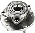 Front, Driver and Passenger Side Wheel Hub, 5 Lugs, With Bearing