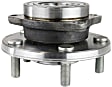 Front, Driver and Passenger Side Wheel Hub, 5 Lugs, With Bearing