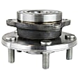 Front and Rear, Driver and Passenger Side Wheel Hub, 5 Lugs, With Bearing, FWD