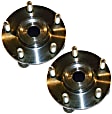 Front, Driver and Passenger Side Wheel Hub, 5 Lugs, With Bearing, AWD