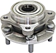 Front, Driver and Passenger Side Wheel Hub, 5 Lugs, With Bearing, AWD