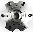 Front, Driver and Passenger Side Wheel Hub, 6 Lugs, With Bearing