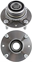 Front, Driver and Passenger Side Wheel Hub, 4 Lugs, With Bearing